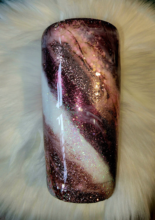 20oz Rose Gold Swirl Tumbler